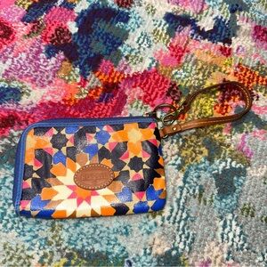 Fossil Geometric Canvas Wallet